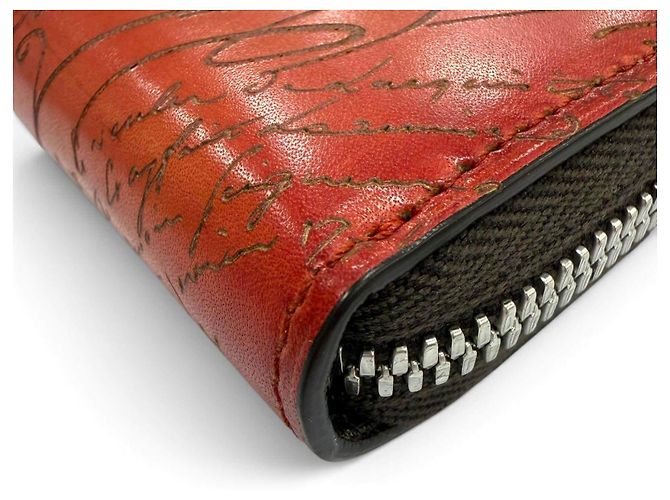 Berluti Itauba Leather Long Wallet Orange - view 4