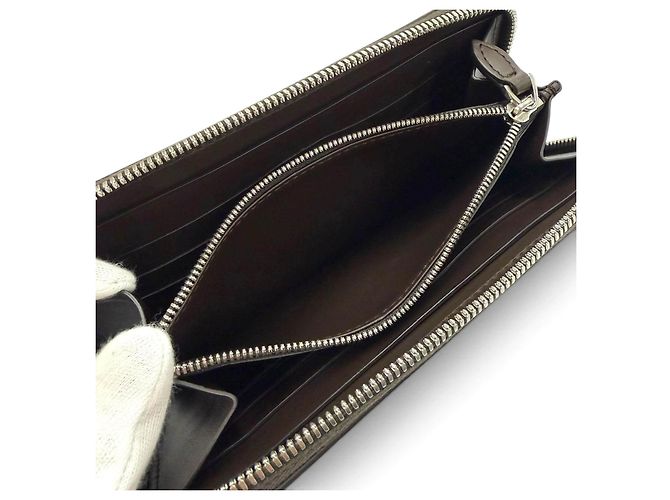 Berluti Itauba Leather Long Wallet Orange - view 6