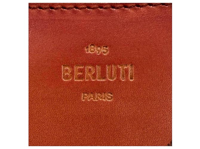 Berluti Itauba Leather Long Wallet Orange - view 7