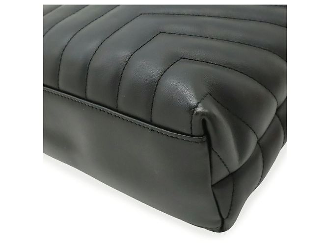 Borsa a tracolla matelassé Yves Saint Laurent Loulou Nero - vista 3
