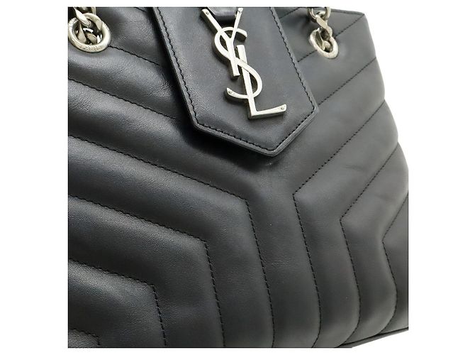 Borsa a tracolla matelassé Yves Saint Laurent Loulou Nero - vista 9