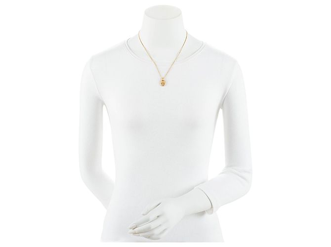 Collana Dior Vintage CD Oval D'oro Metallico - vista 2