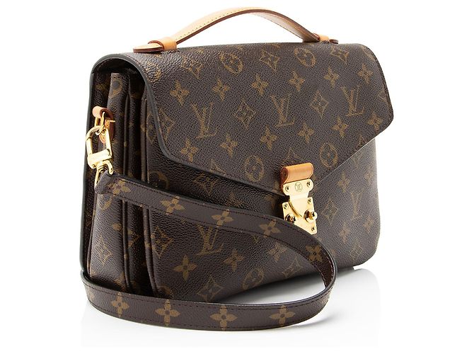 Borsa a tracolla Louis Vuitton Monogram Canvas Pochette Metis Marrone - vista 2