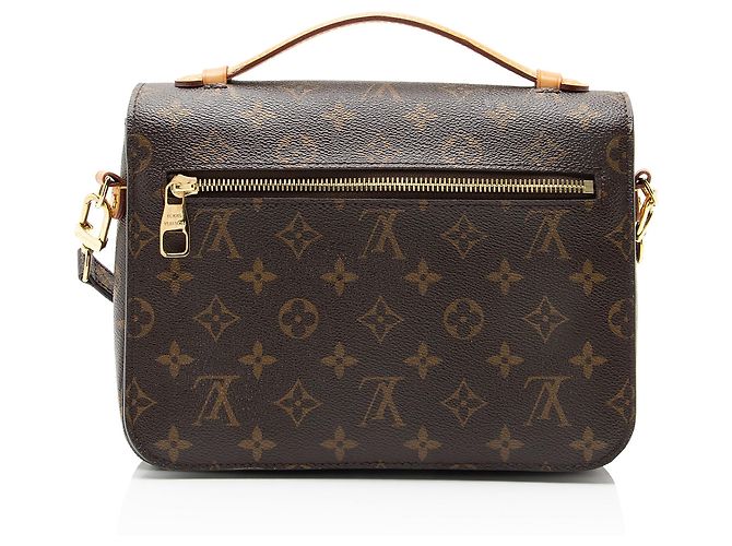 Borsa a tracolla Louis Vuitton Monogram Canvas Pochette Metis Marrone - vista 3