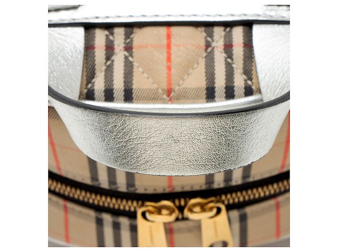 Zaino Burberry Horseferry Check Link 1983 Knight Marrone Beige - vista 10