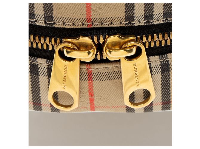 Zaino Burberry Horseferry Check Link 1983 Knight Marrone Beige - vista 8