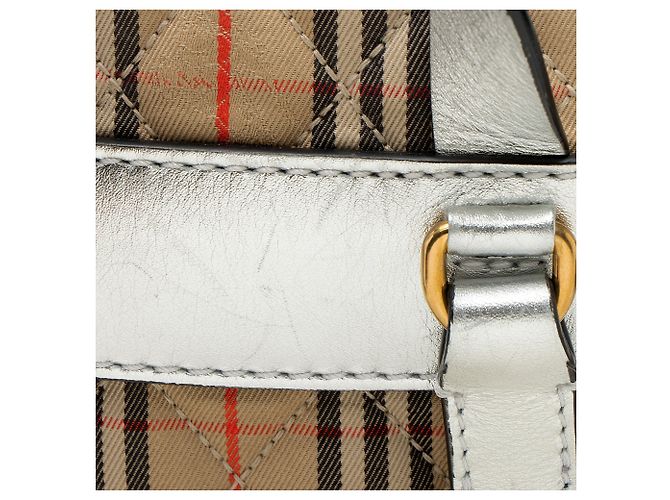 Zaino Burberry Horseferry Check Link 1983 Knight Marrone Beige - vista 9