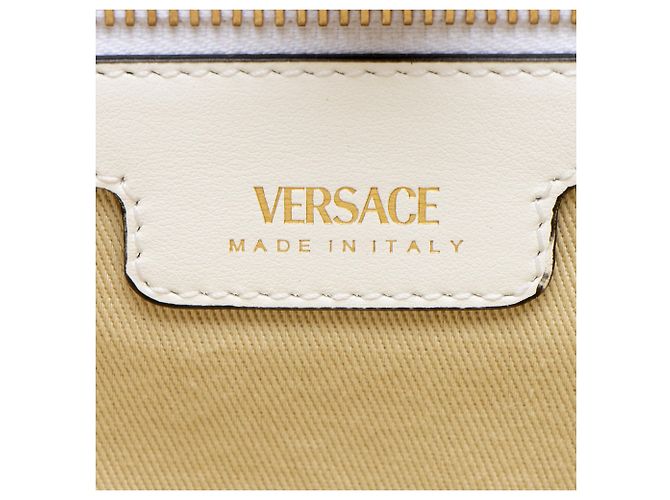 Versace Chain Link Canvas La Medusa Large Tote Braun Beige - Ansicht 7