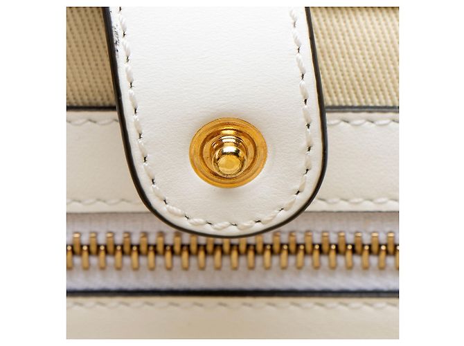 Versace Chain Link Canvas La Medusa Large Tote Braun Beige - Ansicht 9