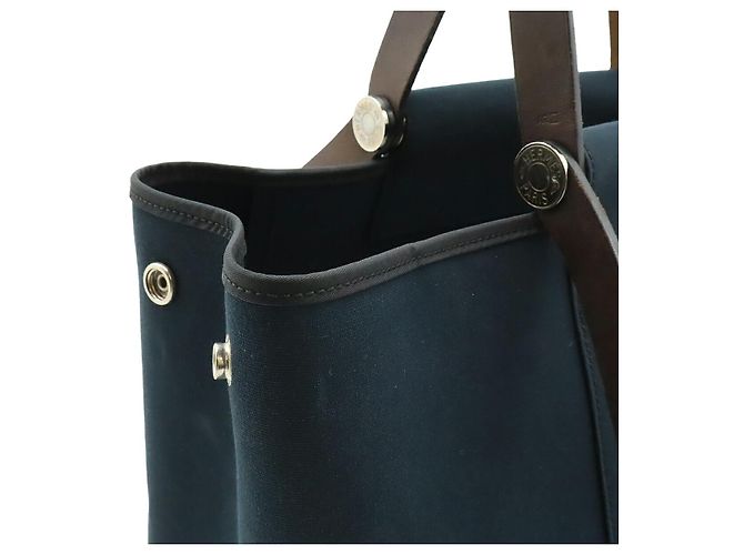 Borsa Tote Hermès in tela nera Nero - vista 7