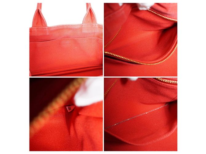 Borsa Tote in tessuto Prada Canapa Rosso - vista 4