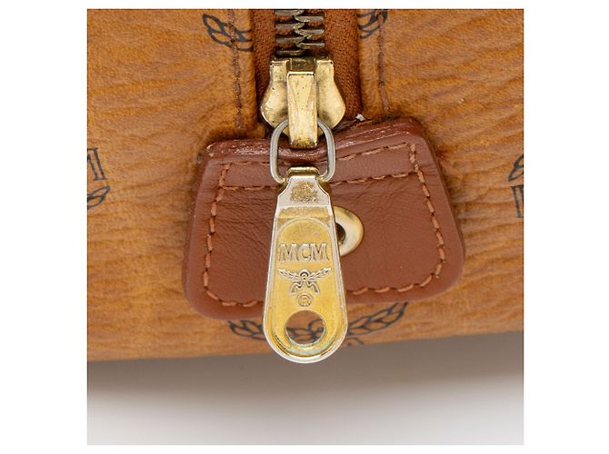 Borsa Boston Small MCM Vintage Visetos Marrone - vista 10
