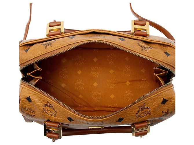 Borsa Boston Small MCM Vintage Visetos Marrone - vista 7