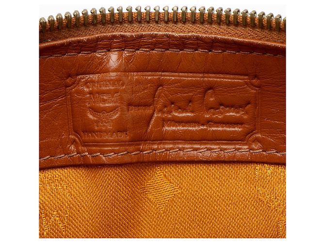 Borsa Boston Small MCM Vintage Visetos Marrone - vista 8