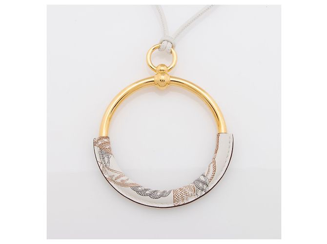 Hermès Collar Hermes Loop Swift Della Cavalleria Grand Loop Dorado Metálico - vista 4
