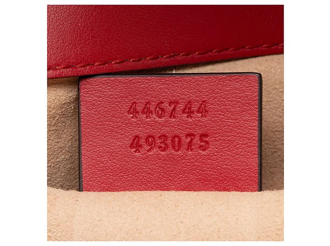 Borsa a patta Small GG Marmont in pelle matelassé Gucci Rosso - vista 6