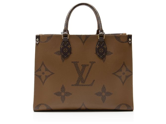 Louis Vuitton Giant Monogram Canvas Onthego MM Tote Braun - Ansicht 3