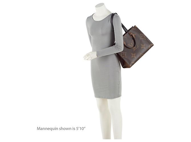 Louis Vuitton Giant Monogram Canvas Onthego MM Tote Braun - Ansicht 5