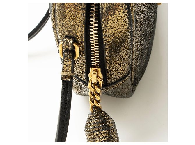 Borsa Blogger Saint Laurent in pelle metallizzata Nero - vista 10