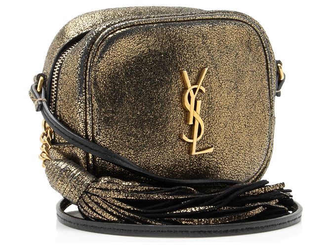Borsa Blogger Saint Laurent in pelle metallizzata Nero - vista 2