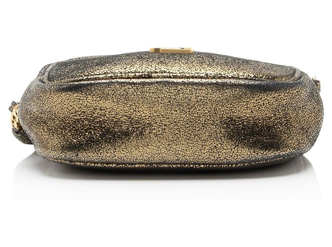 Borsa Blogger Saint Laurent in pelle metallizzata Nero - vista 4