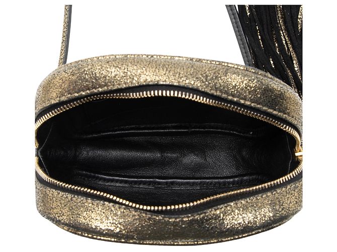 Borsa Blogger Saint Laurent in pelle metallizzata Nero - vista 7