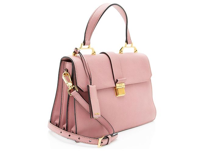 Miu Miu Leather Madras Top Handle Pink - Ansicht 2