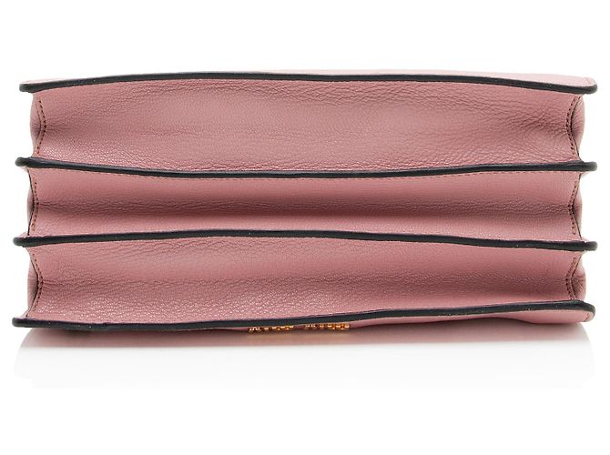 Miu Miu Leather Madras Top Handle Pink - Ansicht 4
