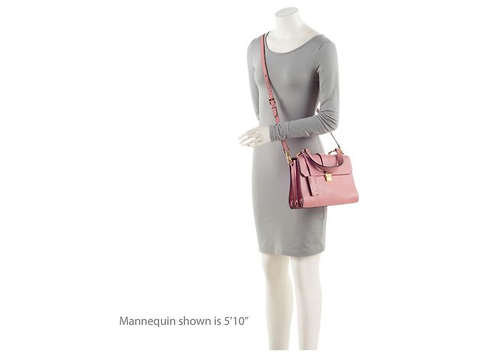 Miu Miu Leather Madras Top Handle Pink - Ansicht 5