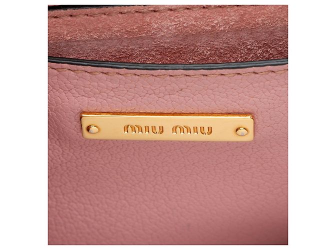 Miu Miu Leather Madras Top Handle Pink - Ansicht 7