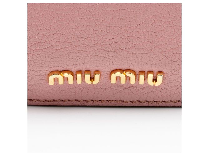 Miu Miu Leather Madras Top Handle Pink - Ansicht 8
