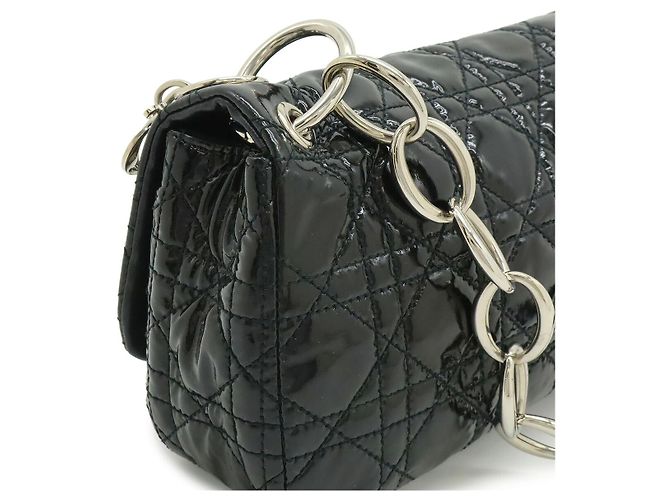 Borsa a tracolla con catena Dior Cannage Nero - vista 4