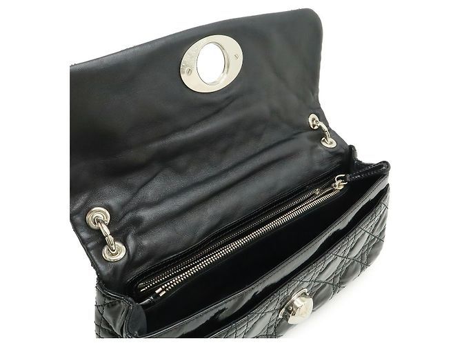 Borsa a tracolla con catena Dior Cannage Nero - vista 6