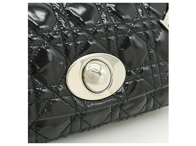 Borsa a tracolla con catena Dior Cannage Nero - vista 9