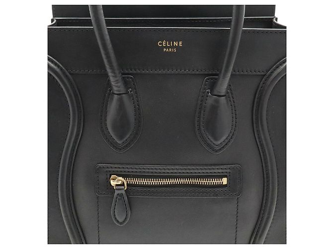 Céline Celine Luggage Micro Shopper Tote Schwarz - Ansicht 6