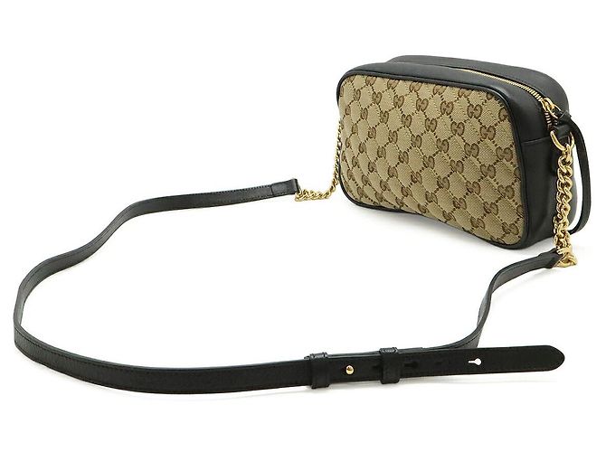 Borsa a tracolla Gucci GG Marmont Marrone Beige - vista 2