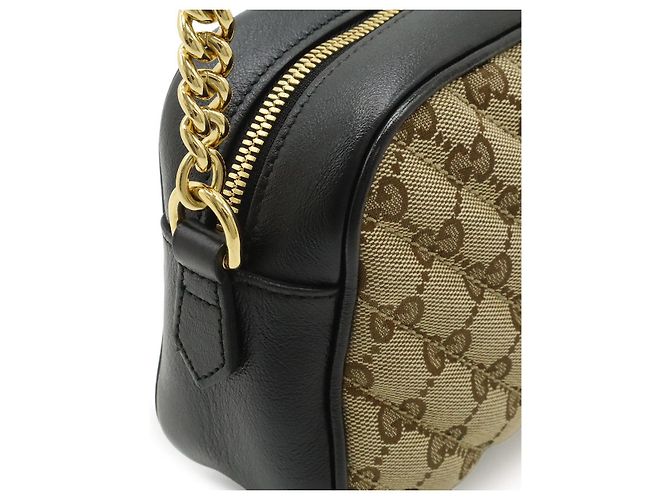Borsa a tracolla Gucci GG Marmont Marrone Beige - vista 4