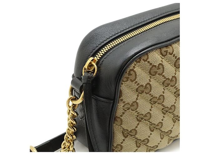 Borsa a tracolla Gucci GG Marmont Marrone Beige - vista 6