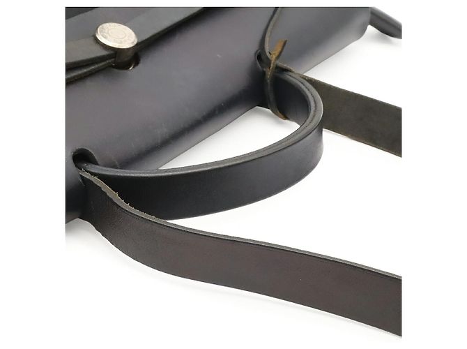 Hermès Handtasche schwarz Stoff - Ansicht 4