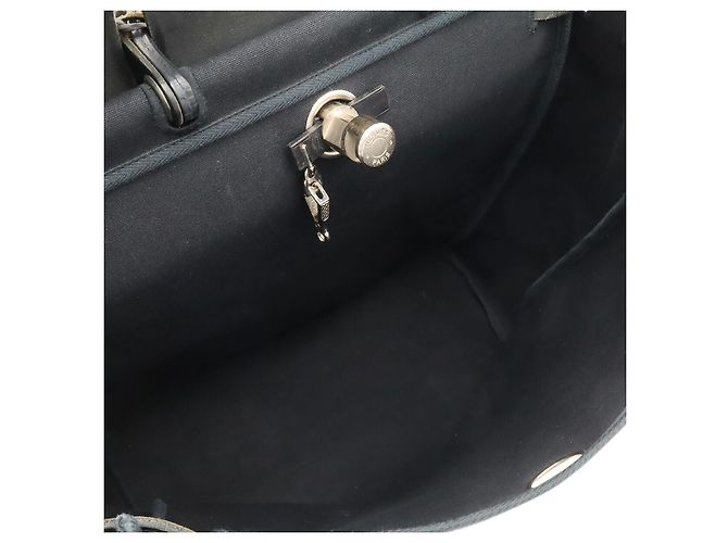 Hermès Handtasche schwarz Stoff - Ansicht 8