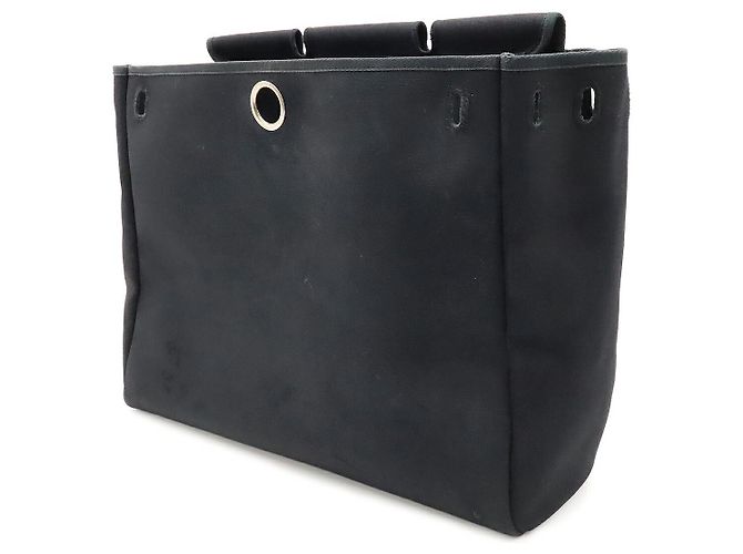 Hermès Handtasche schwarz Stoff - Ansicht 9