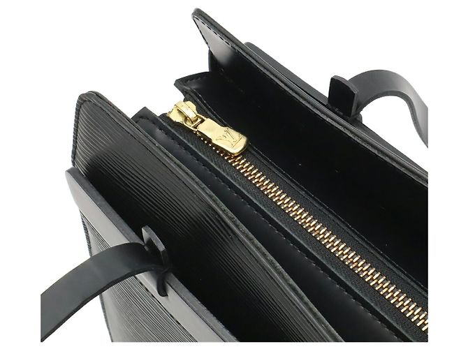 Borsa Tote Louis Vuitton Epi Croisette PM Nero - vista 4