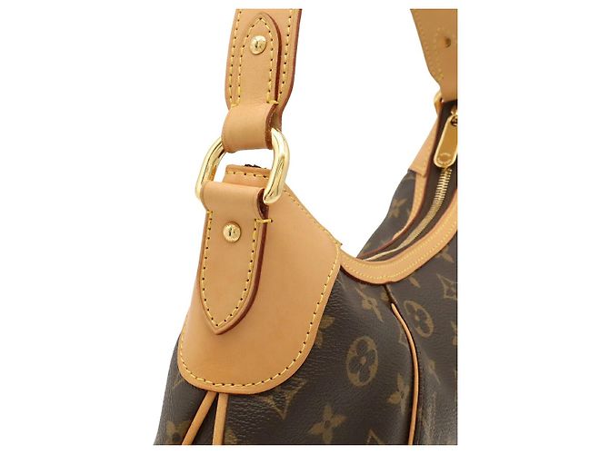 Borsa a tracolla Louis Vuitton Monogram Thames GM Marrone - vista 7