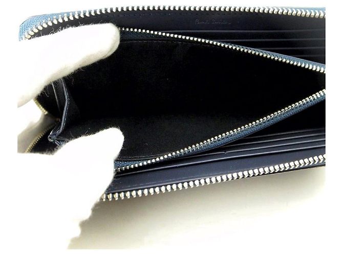 Paul Smith Leather Long Wallet Blue - view 4