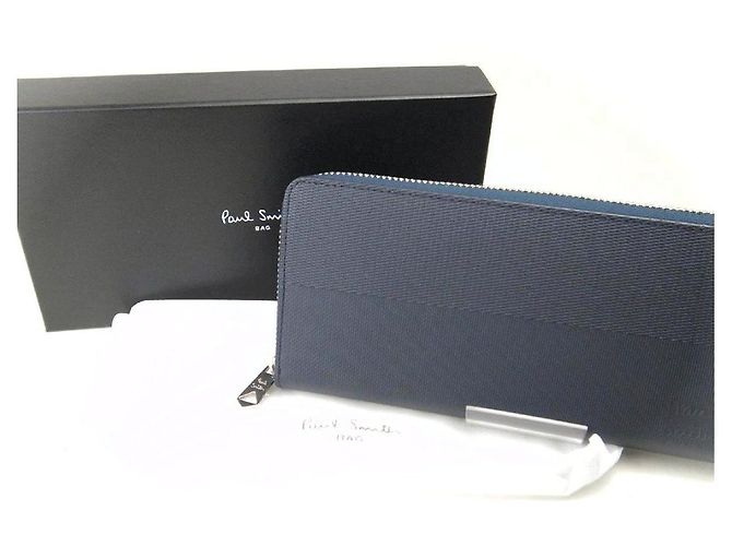 Paul Smith Leather Long Wallet Blue - view 5