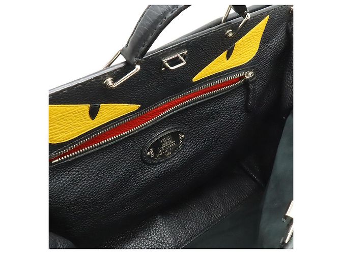 Fendi Peekaboo Monster Bugs Tote Schwarz - Ansicht 7