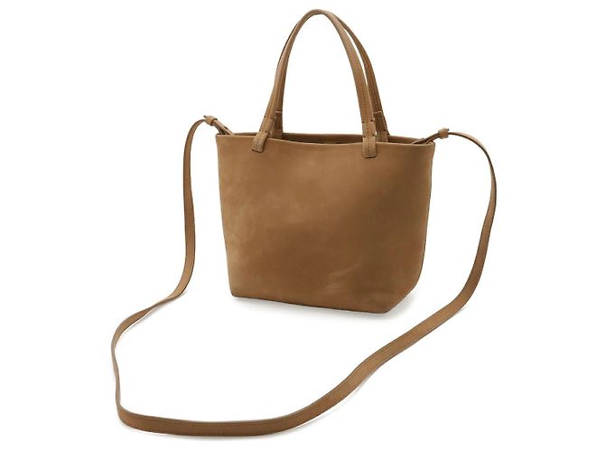 The Row Park Tote in scamosciato marrone beige - vista 2