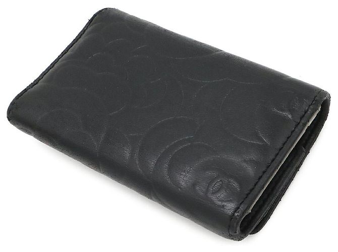 Portachiavi Chanel Camellia Coco per 6 chiavi Nero - vista 2