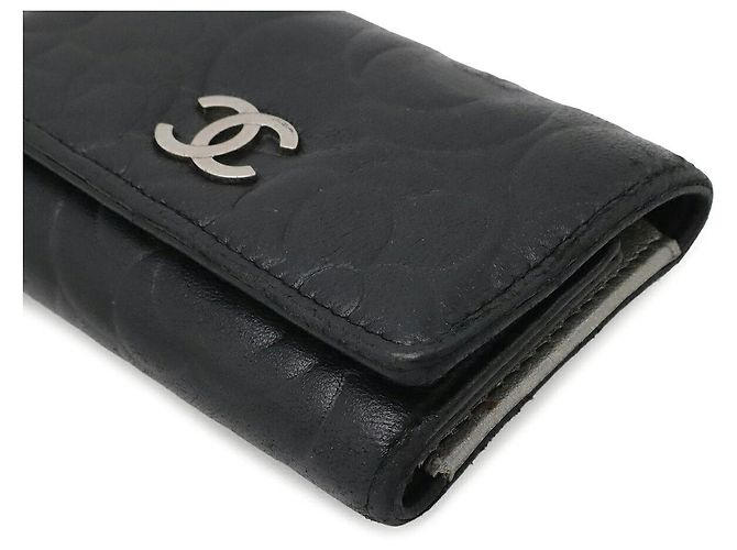 Portachiavi Chanel Camellia Coco per 6 chiavi Nero - vista 3