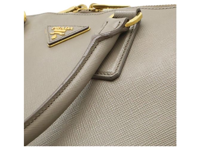 Prada Triangle Logo Handbag Brown Beige - view 8